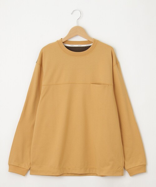 &Bridge(アンドブリッジ)の「charee braver(チャーリーブレイバー) 後ろ配色切り替えプルオーバー(Tシャツ/カットソー・メンズ・ホワイト系/ブラック/イエロー・02/03)」の4枚目の写真