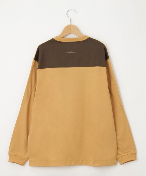 &Bridge(アンドブリッジ)の「charee braver(チャーリーブレイバー) 後ろ配色切り替えプルオーバー(Tシャツ/カットソー・メンズ・ホワイト系/ブラック/イエロー・02/03)」の5枚目の写真