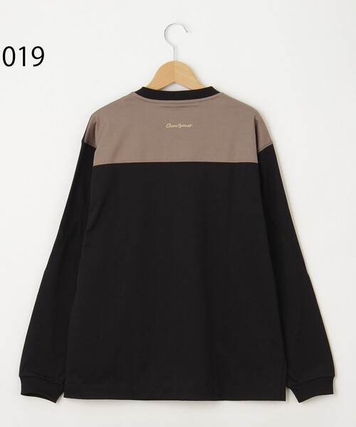 &Bridge(アンドブリッジ)の「charee braver(チャーリーブレイバー) 後ろ配色切り替えプルオーバー(Tシャツ/カットソー・メンズ・ホワイト系/ブラック/イエロー・02/03)」の8枚目の写真