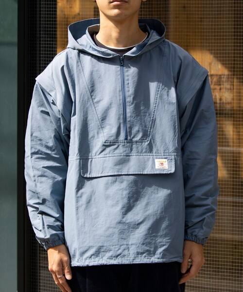 FREDY MAC（フレディーマック）の「【FREDYMAC/フレディマック】アノラックパーカー UNISEX/ユニセックス ワンポイントロゴ（ブルゾン・メンズ・キナリ/マスタード/グレイッシュブルー/ブラック・M/L）」の20枚目の写真