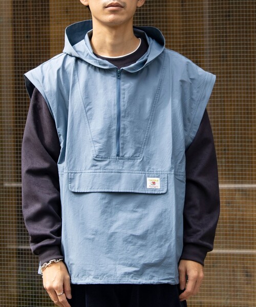 FREDY MAC（フレディーマック）の「【FREDYMAC/フレディマック】アノラックパーカー UNISEX/ユニセックス ワンポイントロゴ（ブルゾン・メンズ・キナリ/マスタード/グレイッシュブルー/ブラック・M/L）」の19枚目の写真