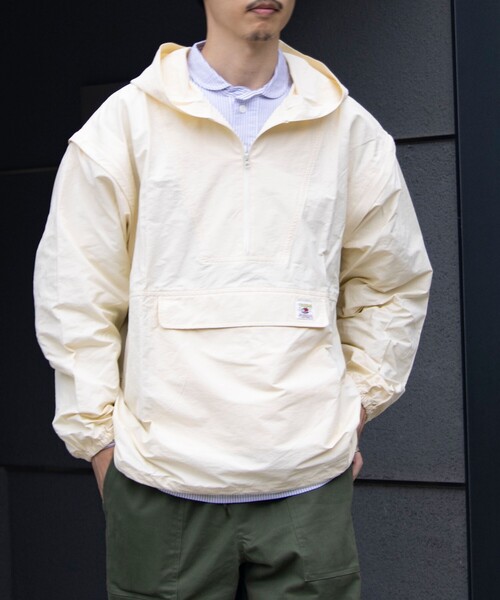 FREDY MAC（フレディーマック）の「【FREDYMAC/フレディマック】アノラックパーカー UNISEX/ユニセックス ワンポイントロゴ（ブルゾン・メンズ・キナリ/マスタード/グレイッシュブルー/ブラック・M/L）」の14枚目の写真