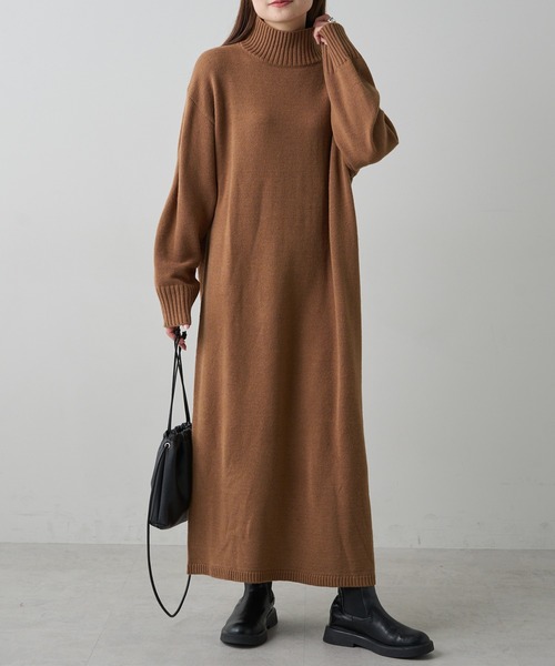 PUAL CE CIN(ピュアルセシン)の「ハンドウォッシャブルニットワンピース(ワンピース・レディース・ベージュ/グレー/レッド/ブラック・FREE)」の11枚目の写真