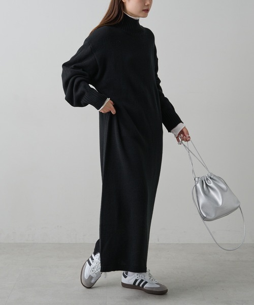 PUAL CE CIN(ピュアルセシン)の「ハンドウォッシャブルニットワンピース(ワンピース・レディース・ベージュ/グレー/レッド/ブラック・FREE)」の17枚目の写真