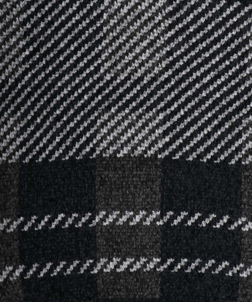 Salong hameu（サロン ハミュー）の「モールニット チェック柄セーター プルオーバートップス メンズ レディース ユニセックス（ニット/セーター・レディース・グリーン系その他/ブルー系その他/ホワイト系その他/ブラック系その他・M/L/LL）」の18枚目の写真