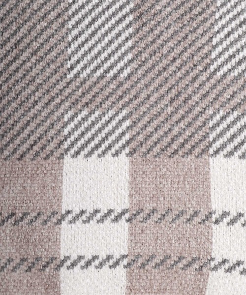 Salong hameu（サロン ハミュー）の「モールニット チェック柄セーター プルオーバートップス メンズ レディース ユニセックス（ニット/セーター・レディース・グリーン系その他/ブルー系その他/ホワイト系その他/ブラック系その他・M/L/LL）」の19枚目の写真