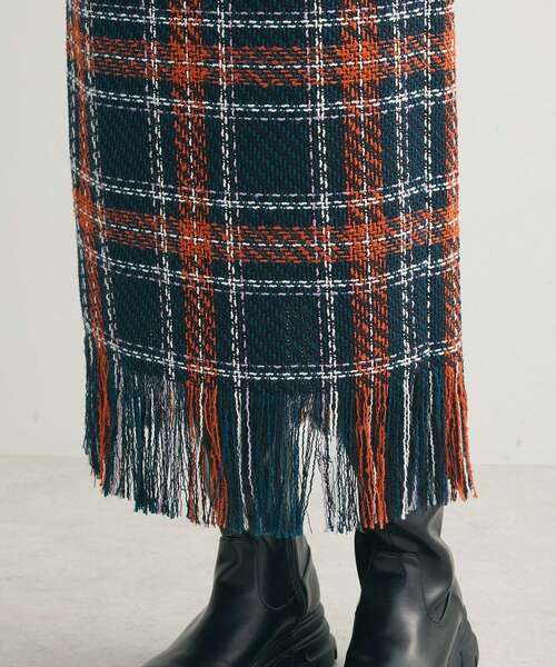 Sugar spoon（シュガースプーン）の「・SUGAR SPOON チェックフリンジスカート（スカート・レディース・グレー/ネイビー/ベージュ・FREE）」の18枚目の写真