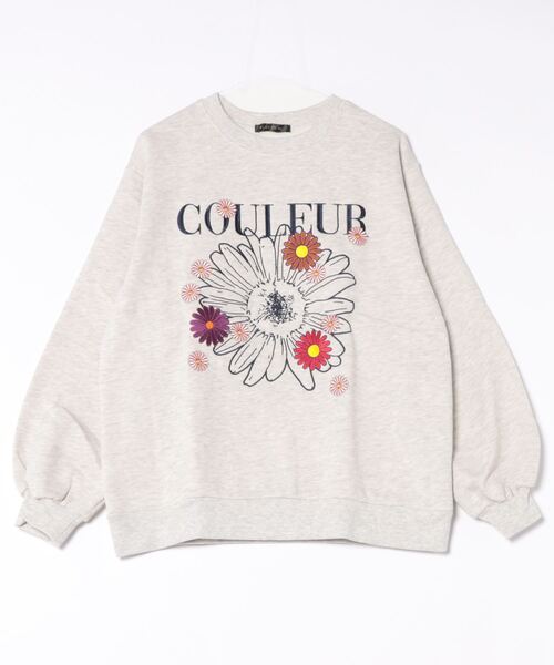 GORGE(ゴージ)の「カラフル刺しゅう裏起毛プルオーバー(スウェット・レディース・ブラック/ダークグリーン/グレー/オートミール・F)」の14枚目の写真