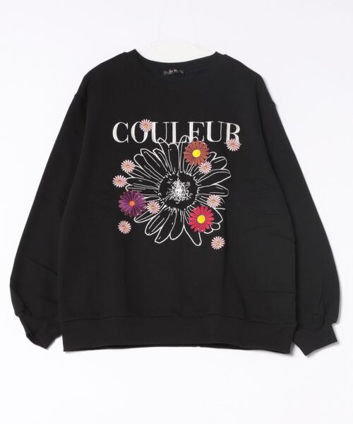 GORGE(ゴージ)の「カラフル刺しゅう裏起毛プルオーバー(スウェット・レディース・ブラック/ダークグリーン/グレー/オートミール・F)」の16枚目の写真