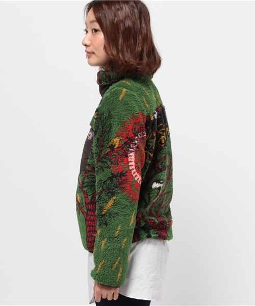 チャイハネ（チャイハネ）の「【チャイハネ】アニマルボアショートジャケット（ダウンジャケット/コート・レディース・ベージュ/ターコイズブルー/グリーン・FREE）」の5枚目の写真