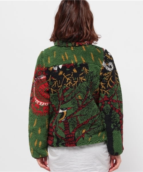 チャイハネ（チャイハネ）の「【チャイハネ】アニマルボアショートジャケット（ダウンジャケット/コート・レディース・ベージュ/ターコイズブルー/グリーン・FREE）」の6枚目の写真