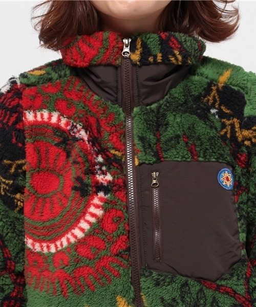 チャイハネ（チャイハネ）の「【チャイハネ】アニマルボアショートジャケット（ダウンジャケット/コート・レディース・ベージュ/ターコイズブルー/グリーン・FREE）」の7枚目の写真