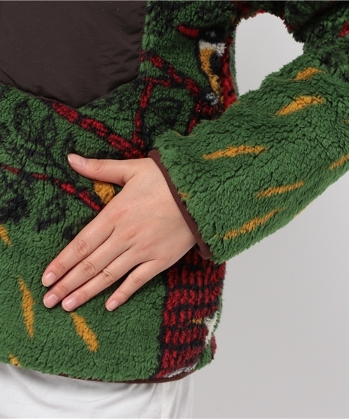 チャイハネ（チャイハネ）の「【チャイハネ】アニマルボアショートジャケット（ダウンジャケット/コート・レディース・ベージュ/ターコイズブルー/グリーン・FREE）」の9枚目の写真