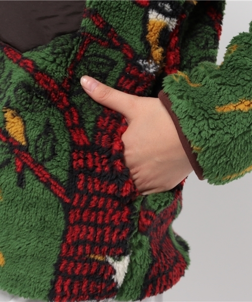 チャイハネ（チャイハネ）の「【チャイハネ】アニマルボアショートジャケット（ダウンジャケット/コート・レディース・ベージュ/ターコイズブルー/グリーン・FREE）」の10枚目の写真