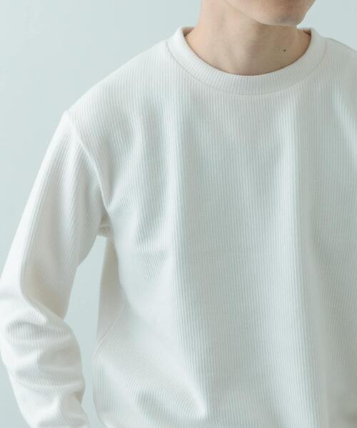 ITEMS URBANRESEARCH（アイテムズ アーバンリサーチ）の「クルーネック リブ ヘビーウェイトTops（Tシャツ/カットソー・メンズ・チャコールグレー/ブラック/アイボリー/モカ・MEDIUM/LARGE）」の16枚目の写真