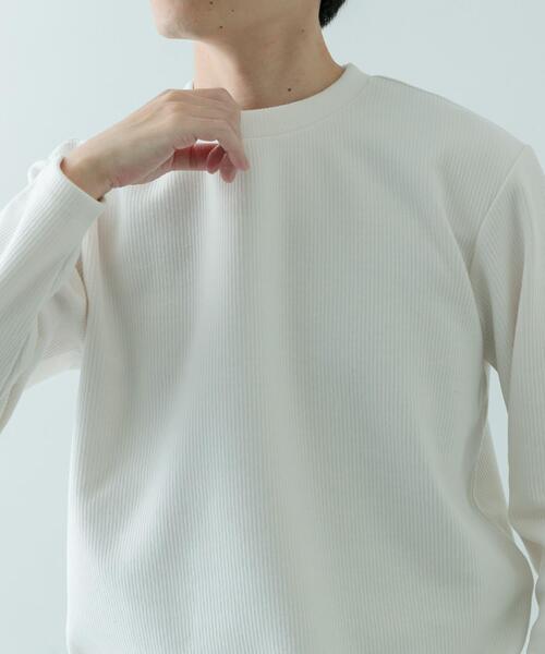 ITEMS URBANRESEARCH（アイテムズ アーバンリサーチ）の「クルーネック リブ ヘビーウェイトTops（Tシャツ/カットソー・メンズ・チャコールグレー/ブラック/アイボリー/モカ・MEDIUM/LARGE）」の17枚目の写真