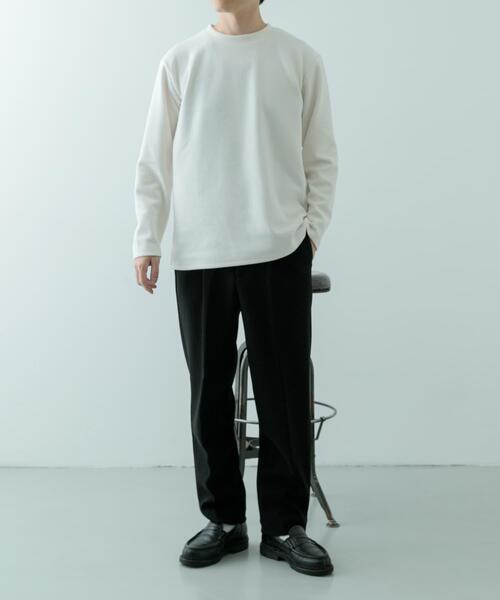 ITEMS URBANRESEARCH（アイテムズ アーバンリサーチ）の「クルーネック リブ ヘビーウェイトTops（Tシャツ/カットソー・メンズ・チャコールグレー/ブラック/アイボリー/モカ・MEDIUM/LARGE）」の19枚目の写真