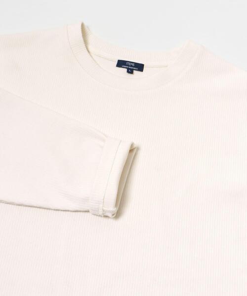 ITEMS URBANRESEARCH（アイテムズ アーバンリサーチ）の「クルーネック リブ ヘビーウェイトTops（Tシャツ/カットソー・メンズ・チャコールグレー/ブラック/アイボリー/モカ・MEDIUM/LARGE）」の21枚目の写真