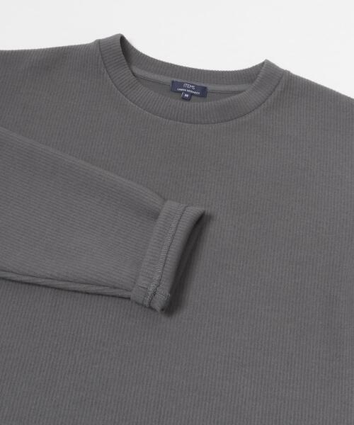 ITEMS URBANRESEARCH（アイテムズ アーバンリサーチ）の「クルーネック リブ ヘビーウェイトTops（Tシャツ/カットソー・メンズ・チャコールグレー/ブラック/アイボリー/モカ・MEDIUM/LARGE）」の10枚目の写真