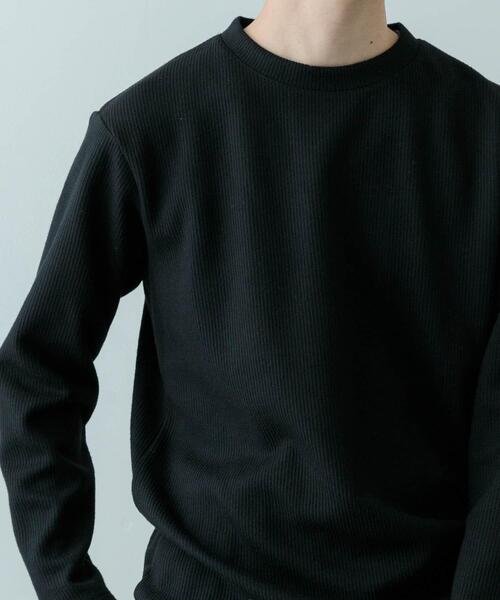 ITEMS URBANRESEARCH（アイテムズ アーバンリサーチ）の「クルーネック リブ ヘビーウェイトTops（Tシャツ/カットソー・メンズ・チャコールグレー/ブラック/アイボリー/モカ・MEDIUM/LARGE）」の11枚目の写真