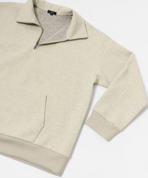 ITEMS URBANRESEARCH（アイテムズ アーバンリサーチ）の「高機能ジャージーメルトンハーフzipプルオーバー（スウェット・メンズ・ブラック/チャコールグレー/ベージュ/ブラウン・MEDIUM/LARGE）」の11枚目の写真