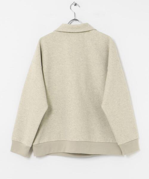 ITEMS URBANRESEARCH（アイテムズ アーバンリサーチ）の「高機能ジャージーメルトンハーフzipプルオーバー（スウェット・メンズ・ブラック/チャコールグレー/ベージュ/ブラウン・MEDIUM/LARGE）」の12枚目の写真