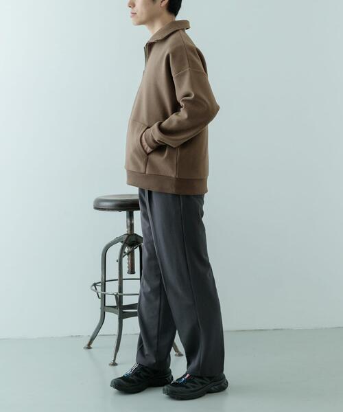 ITEMS URBANRESEARCH（アイテムズ アーバンリサーチ）の「高機能ジャージーメルトンハーフzipプルオーバー（スウェット・メンズ・ブラック/チャコールグレー/ベージュ/ブラウン・MEDIUM/LARGE）」の20枚目の写真