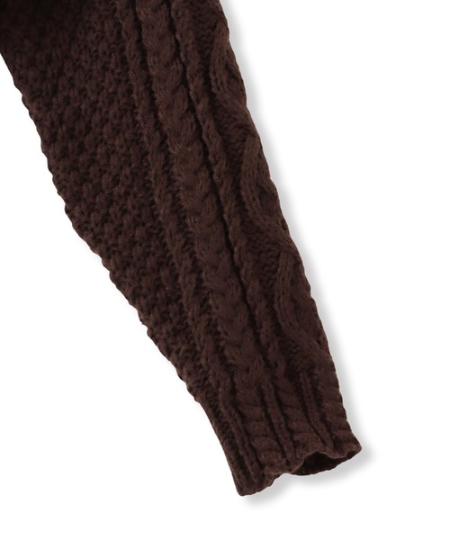 VICKY（ビッキー）の「ローゲージニットプルーオーバー《手洗い可能》（ニット/セーター・レディース・オフホワイト/ブラウン・M）」の8枚目の写真