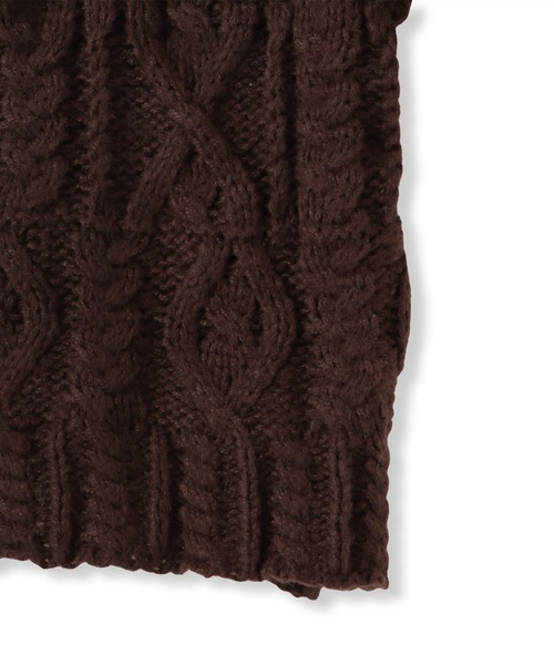 VICKY（ビッキー）の「ローゲージニットプルーオーバー《手洗い可能》（ニット/セーター・レディース・オフホワイト/ブラウン・M）」の9枚目の写真