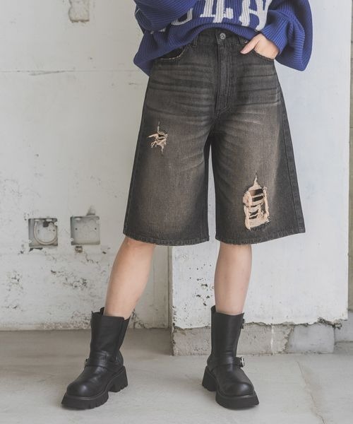 JEANASIS（ジーナシス）の「クラッシュデニムジョーツ/289667（デニムパンツ・レディース・ブラック系その他/ブルー系その他・SMALL/MEDIUM）」の21枚目の写真