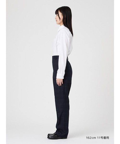 EASTBOY(イーストボーイ)の「パンツ チェック ウォッシャブル 女子 制服 学生服 中学 高校 スクール(スラックス・キッズ・チャコール/ネイビー・9号/11号/7号)」の10枚目の写真