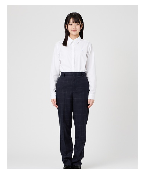 EASTBOY(イーストボーイ)の「パンツ チェック ウォッシャブル 女子 制服 学生服 中学 高校 スクール(スラックス・キッズ・チャコール/ネイビー・9号/11号/7号)」の9枚目の写真