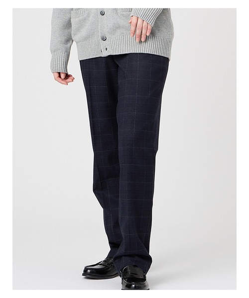EASTBOY(イーストボーイ)の「パンツ チェック ウォッシャブル 女子 制服 学生服 中学 高校 スクール(スラックス・キッズ・チャコール/ネイビー・9号/11号/7号)」の4枚目の写真