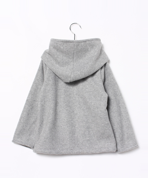 GLOBAL WORK（グローバルワーク）の「キッズ【洗える】カットソーボアフードコート/567580（その他アウター・キッズ・グレー/ダークグレー/ベージュ/レッド・MEDIUM/SMALL/X-LARGE/LARGE）」の5枚目の写真
