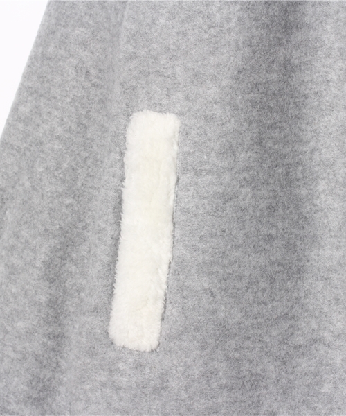 GLOBAL WORK（グローバルワーク）の「キッズ【洗える】カットソーボアフードコート/567580（その他アウター・キッズ・グレー/ダークグレー/ベージュ/レッド・MEDIUM/SMALL/X-LARGE/LARGE）」の7枚目の写真