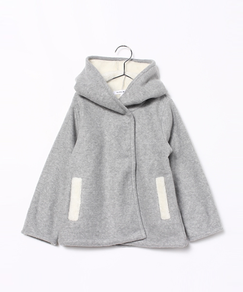 GLOBAL WORK（グローバルワーク）の「キッズ【洗える】カットソーボアフードコート/567580（その他アウター・キッズ・グレー/ダークグレー/ベージュ/レッド・MEDIUM/SMALL/X-LARGE/LARGE）」の17枚目の写真