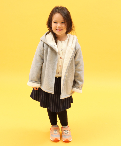 GLOBAL WORK（グローバルワーク）の「キッズ【洗える】カットソーボアフードコート/567580（その他アウター・キッズ・グレー/ダークグレー/ベージュ/レッド・MEDIUM/SMALL/X-LARGE/LARGE）」の14枚目の写真