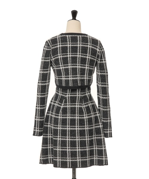 ワンピース herlipto Pantheon Checked Knit Dress M Her lip to（ハーリップトゥー）の「Pantheon Checked Knit