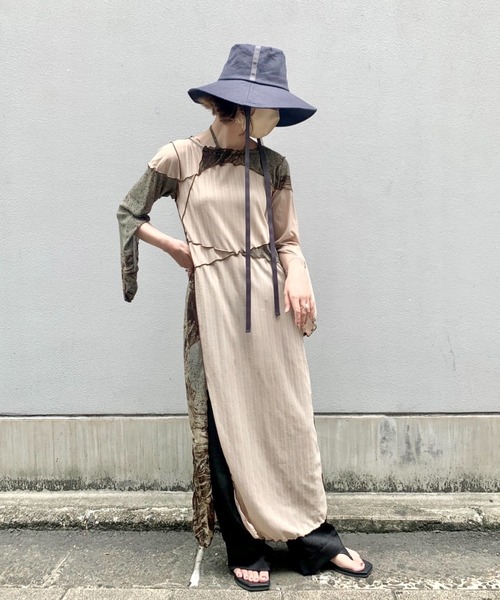 ORIENT MILLINERY(オリエント ミリナリー)の「RUFF【ルフ】リネン100% UVプロテクト サンシェードハット UPF50+(ハット・レディース・キナリ/ネイビー・FREE)」の16枚目の写真