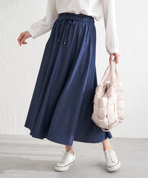 ikka（イッカ）の「8枚ハギボリュームスカート（スカート・レディース・ライトグレー/グリーン/オレンジ/ネイビー/チャコールグレー・M/L/S）」の4枚目の写真