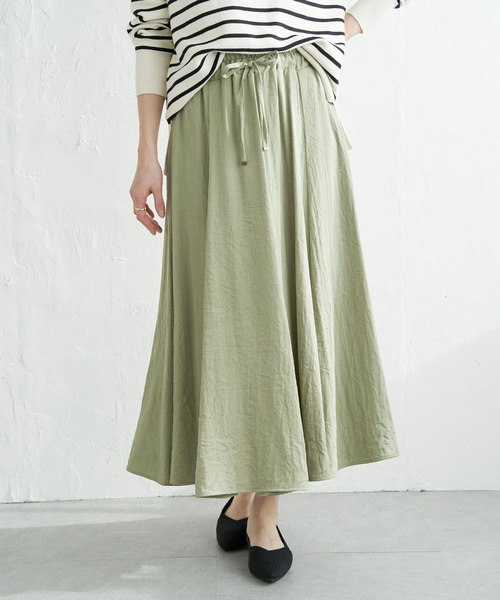 ikka（イッカ）の「8枚ハギボリュームスカート（スカート・レディース・ライトグレー/グリーン/オレンジ/ネイビー/チャコールグレー・M/L/S）」の3枚目の写真