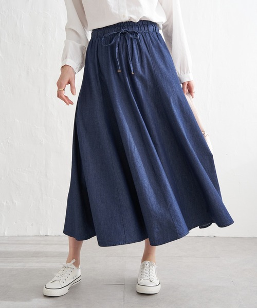 ikka（イッカ）の「8枚ハギボリュームスカート（スカート・レディース・ライトグレー/グリーン/オレンジ/ネイビー/チャコールグレー・M/L/S）」の12枚目の写真