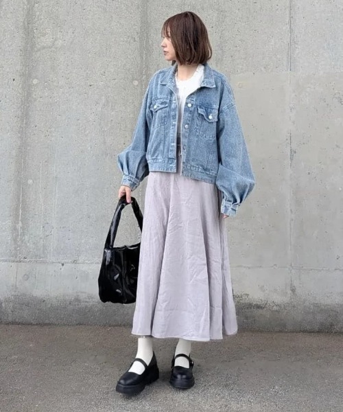 ikka（イッカ）の「8枚ハギボリュームスカート（スカート・レディース・ライトグレー/グリーン/オレンジ/ネイビー/チャコールグレー・M/L/S）」の6枚目の写真