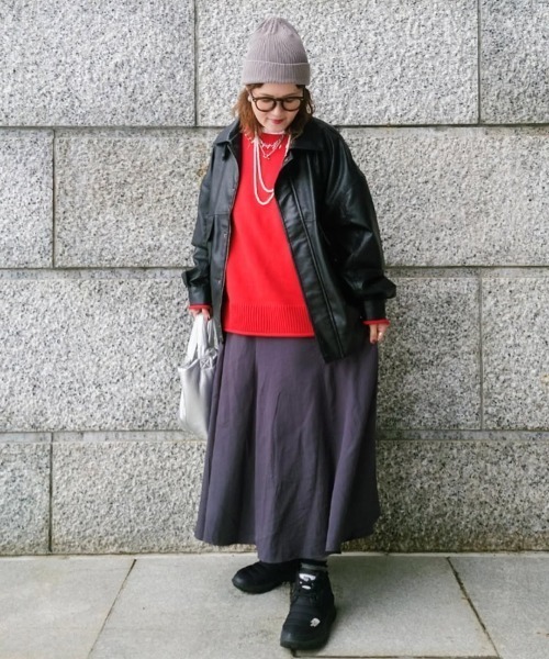 ikka（イッカ）の「8枚ハギボリュームスカート（スカート・レディース・ライトグレー/グリーン/オレンジ/ネイビー/チャコールグレー・M/L/S）」の10枚目の写真