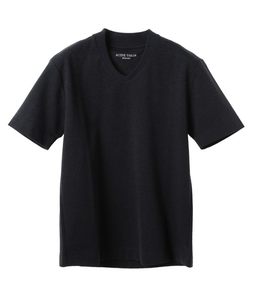 MEN'S BIGI(メンズビギ)の「【ACTIVE TAILOR/アクティブテイラー】シルケット加工VネックTシャツ<接触冷感><UVカット>(Tシャツ/カットソー・メンズ・ネイビー/ブラウン/ホワイト/グレー/ブラック・01/04/03/02)」の5枚目の写真
