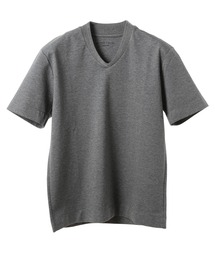 【ACTIVE TAILOR/アクティブテイラー】シルケットスムースVネックTシャツ＜接触冷感 / UVカット＞
