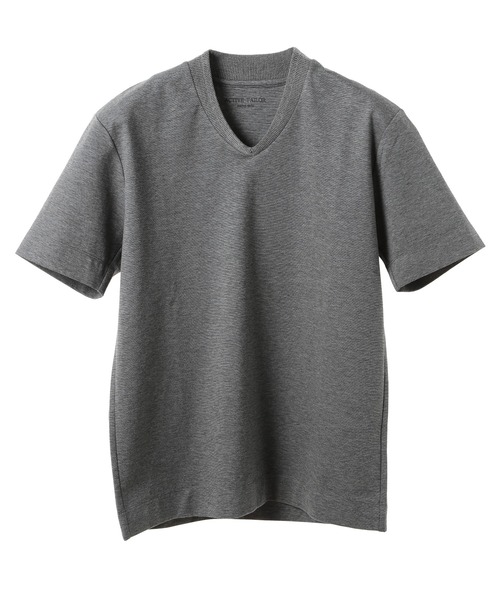 MEN'S BIGI(メンズビギ)の「【ACTIVE TAILOR/アクティブテイラー】シルケット加工VネックTシャツ<接触冷感><UVカット>(Tシャツ/カットソー・メンズ・ネイビー/ブラウン/ホワイト/グレー/ブラック・01/04/03/02)」の3枚目の写真