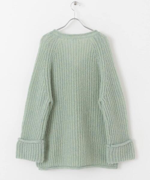 SENSE OF PLACE by URBAN RESEARCH（センスオブプレイスバイアーバンリサーチ）の「モヘアライクVネックルーズセーター（ニット/セーター・レディース・グレー/ミント/イエロー・ONE）」の17枚目の写真