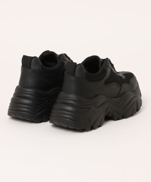 Zipper（ジッパー）の「【Zipper】厚底カジュアルスニーカー（スニーカー・レディース・ブラック/ベージュ・22.0cm/23.0cm/24.0cm/25.0cm）」の3枚目の写真