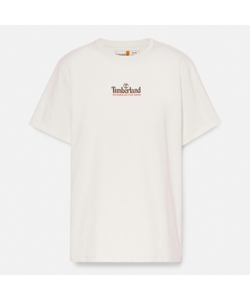 【Timberland】ラベルロゴ 半袖 Tシャツ ホワイト / 送料無料 Timberland tシャツ 「ヴィンテージ古着」80's